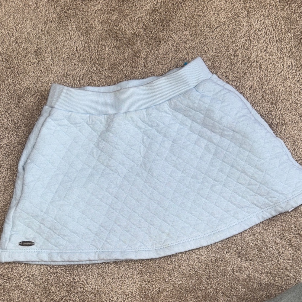 Light Blue Quilted Women's Skirt